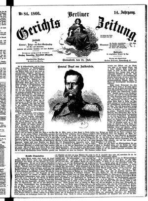 Berliner Gerichts-Zeitung on Jul 21, 1866