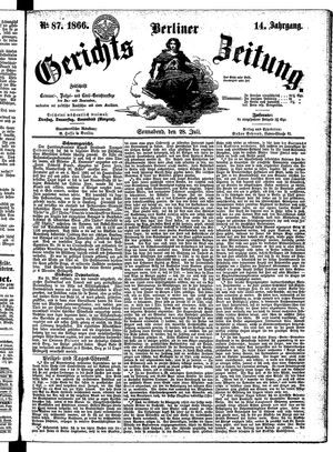 Berliner Gerichts-Zeitung on Jul 28, 1866