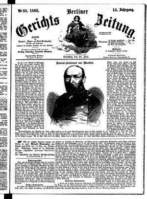 Berliner Gerichts-Zeitung vom 31.07.1866