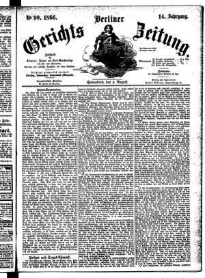Berliner Gerichts-Zeitung vom 04.08.1866