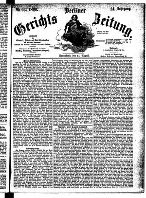 Berliner Gerichts-Zeitung vom 11.08.1866