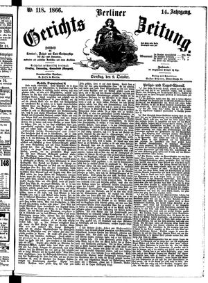 Berliner Gerichts-Zeitung vom 09.10.1866