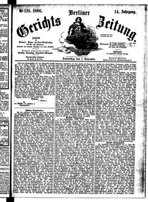 Berliner Gerichts-Zeitung vom 01.11.1866