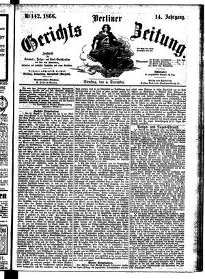 Berliner Gerichts-Zeitung vom 04.12.1866