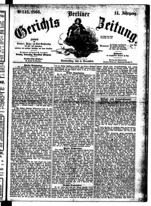 Berliner Gerichts-Zeitung vom 06.12.1866