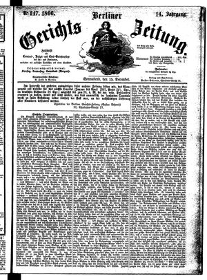 Berliner Gerichts-Zeitung vom 15.12.1866