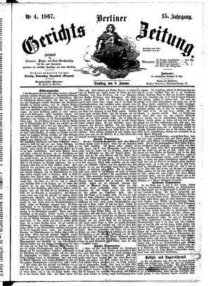 Berliner Gerichts-Zeitung vom 08.01.1867