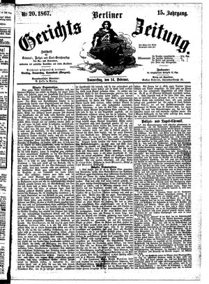 Berliner Gerichts-Zeitung vom 14.02.1867