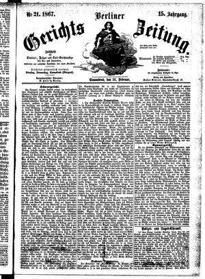 Berliner Gerichts-Zeitung vom 16.02.1867