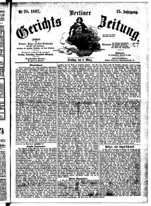 Berliner Gerichts-Zeitung vom 05.03.1867