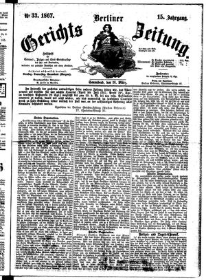 Berliner Gerichts-Zeitung on Mar 16, 1867