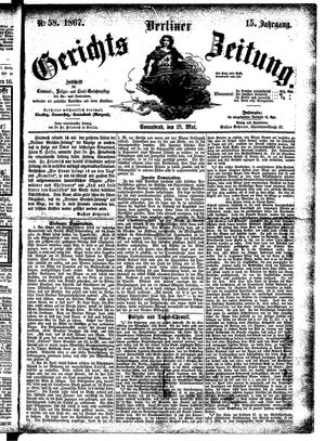 Berliner Gerichts-Zeitung on May 18, 1867