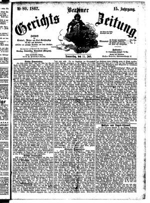 Berliner Gerichts-Zeitung vom 11.07.1867