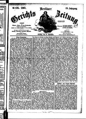 Berliner Gerichts-Zeitung vom 19.11.1867