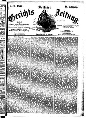 Berliner Gerichts-Zeitung on Feb 6, 1868