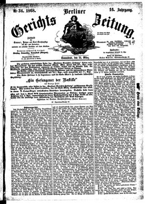 Berliner Gerichts-Zeitung vom 21.03.1868