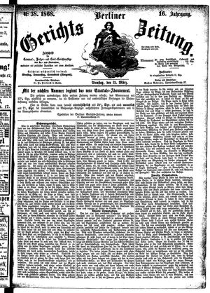 Berliner Gerichts-Zeitung vom 31.03.1868