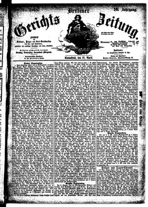 Berliner Gerichts-Zeitung vom 18.04.1868