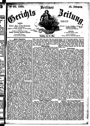Berliner Gerichts-Zeitung on May 26, 1868