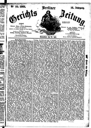 Berliner Gerichts-Zeitung vom 25.07.1868