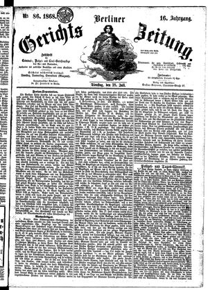 Berliner Gerichts-Zeitung vom 28.07.1868