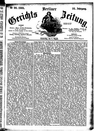 Berliner Gerichts-Zeitung vom 06.08.1868