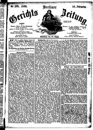 Berliner Gerichts-Zeitung vom 29.08.1868