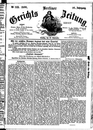 Berliner Gerichts-Zeitung on Sep 29, 1868