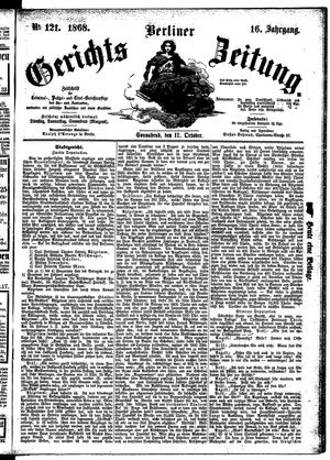 Berliner Gerichts-Zeitung vom 17.10.1868