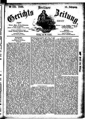 Berliner Gerichts-Zeitung vom 20.10.1868