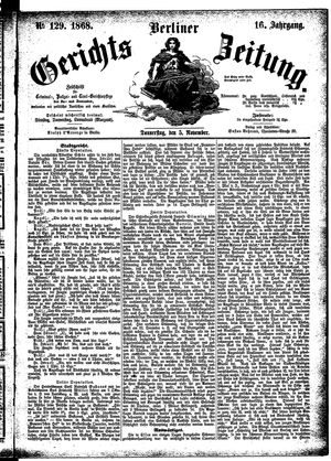 Berliner Gerichts-Zeitung vom 05.11.1868