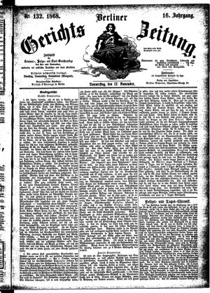 Berliner Gerichts-Zeitung vom 12.11.1868