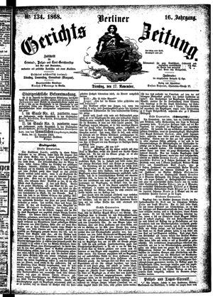 Berliner Gerichts-Zeitung vom 17.11.1868