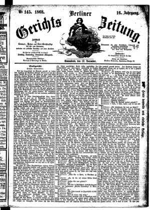 Berliner Gerichts-Zeitung vom 12.12.1868