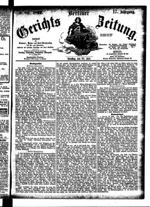 Berliner Gerichts-Zeitung vom 20.07.1869