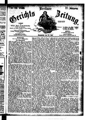 Berliner Gerichts-Zeitung vom 24.07.1869