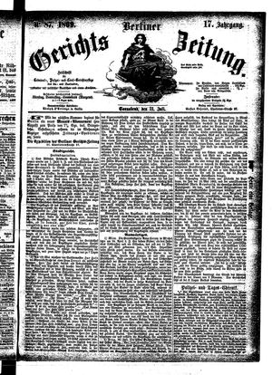 Berliner Gerichts-Zeitung on Jul 31, 1869