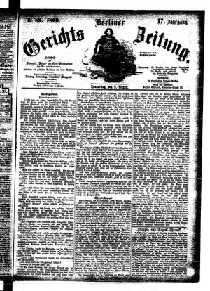 Berliner Gerichts-Zeitung vom 05.08.1869