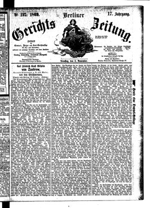 Berliner Gerichts-Zeitung vom 02.11.1869