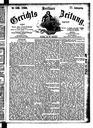 Berliner Gerichts-Zeitung vom 23.11.1869