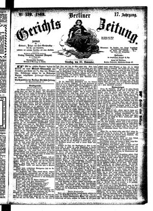 Berliner Gerichts-Zeitung on Nov 30, 1869