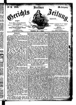 Berliner Gerichts-Zeitung vom 07.01.1871