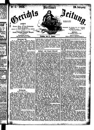 Berliner Gerichts-Zeitung vom 17.01.1871