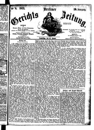 Berliner Gerichts-Zeitung vom 19.01.1871
