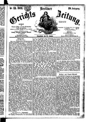Berliner Gerichts-Zeitung vom 28.01.1871