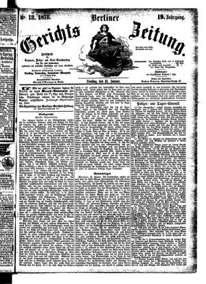 Berliner Gerichts-Zeitung vom 31.01.1871