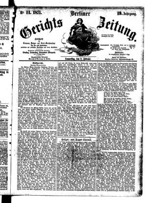 Berliner Gerichts-Zeitung vom 02.02.1871