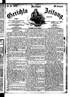 Berliner Gerichts-Zeitung vom 09.02.1871