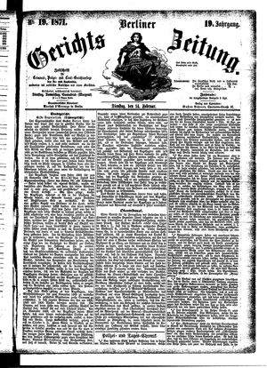 Berliner Gerichts-Zeitung vom 14.02.1871