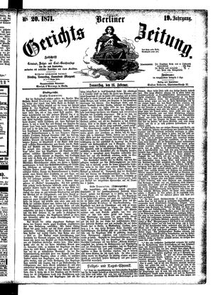 Berliner Gerichts-Zeitung vom 16.02.1871